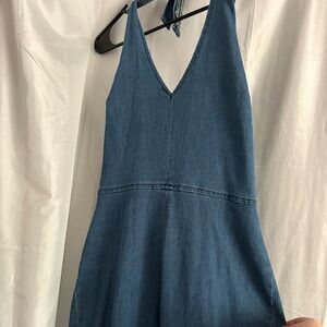 Denim Flare Jumpsuit